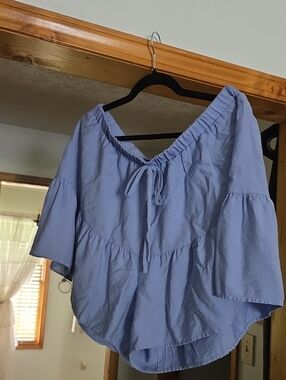 Light Blue Women's Peasant Skort.